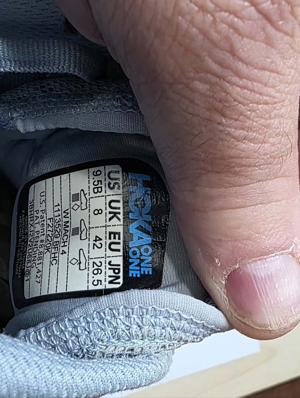 Hoka One One Mach 4 Light Blue Women Athletic Running Shoes W9.5B Original Box - Picture 12 of 14